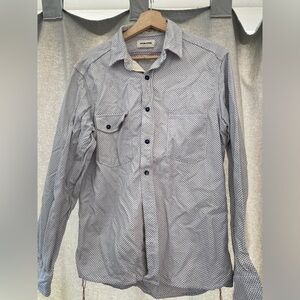 Taylor Stitch Navy Patterned Button Down Shirt